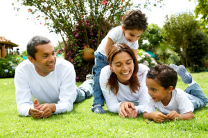 family smiling